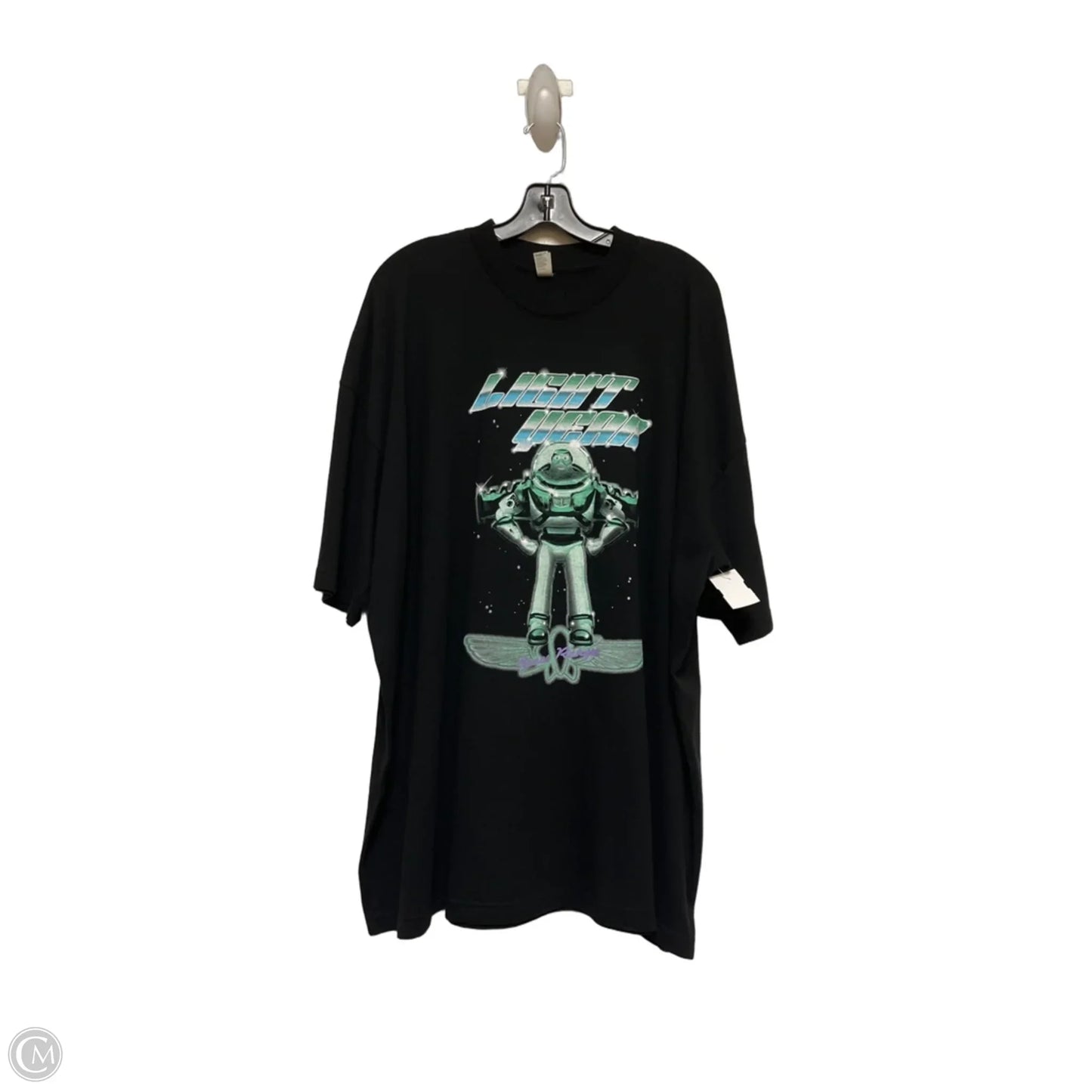 Top Short Sleeve Basic By Clothes Mentor In Black & Green, Size: 3x