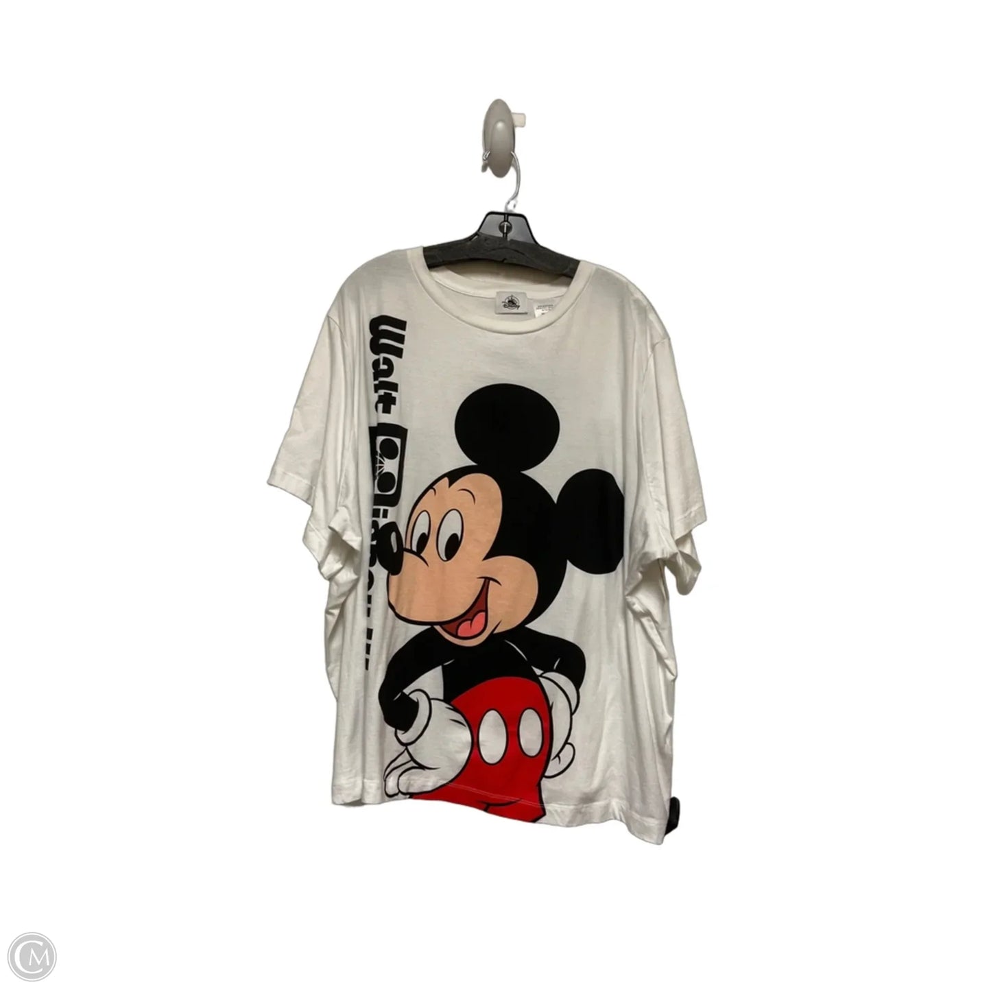Top Short Sleeve Basic By Disney Store In Black & White, Size: 3x