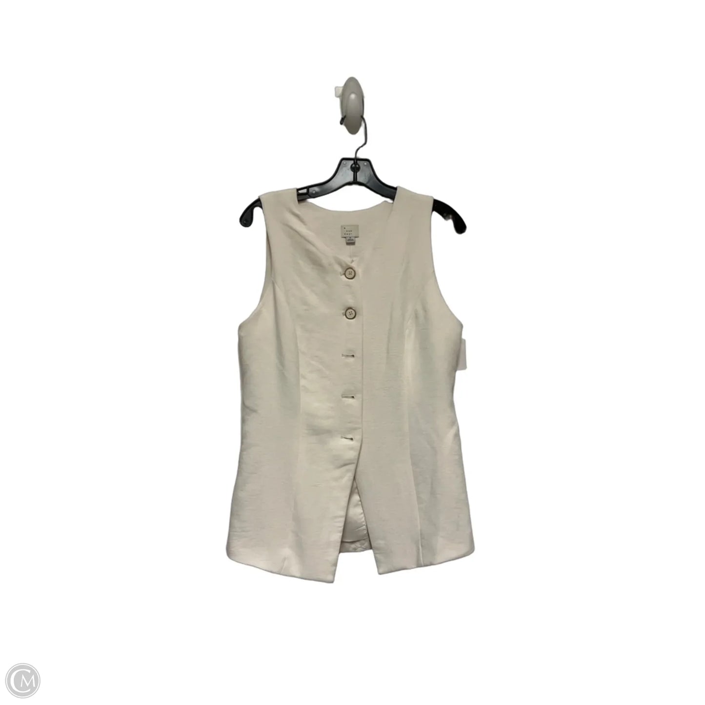 Top Sleeveless By A New Day In Cream, Size: M