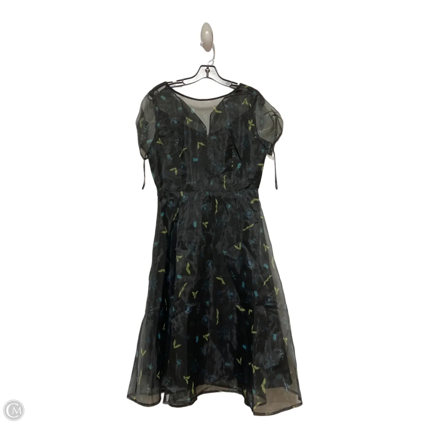 Dress Casual Midi By Clothes Mentor In Black & Green, Size: M