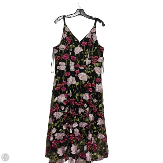 Dress Party Midi By Sam Edelman In Floral Print, Size: L