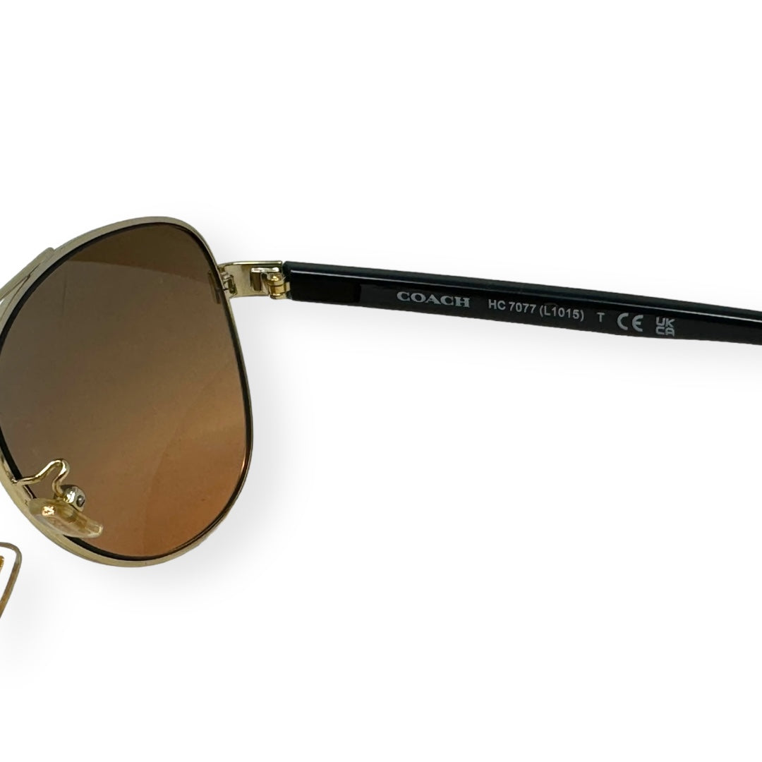 HC 7077 Aviator Sunglasses in Light Gold Designer Coach