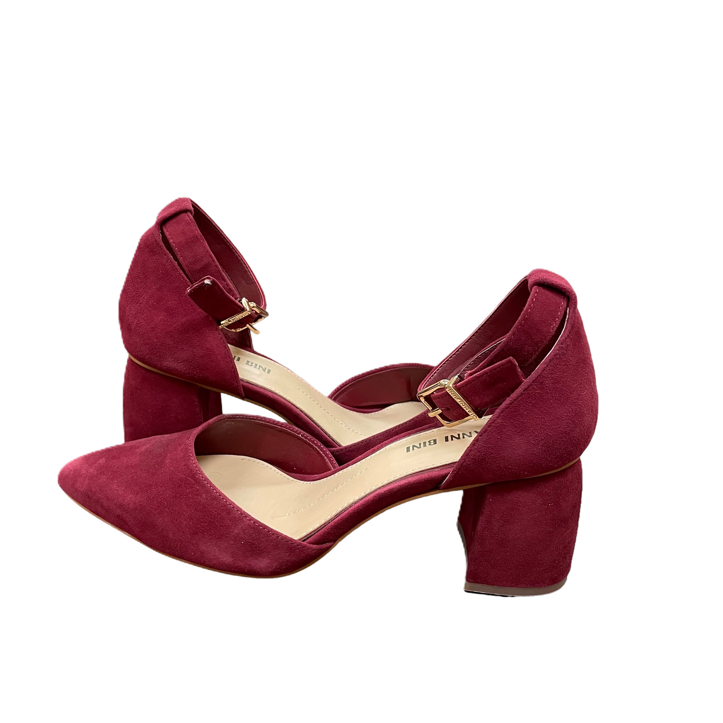 Red Shoes Heels Block By Gianni Bini, Size: 8.5