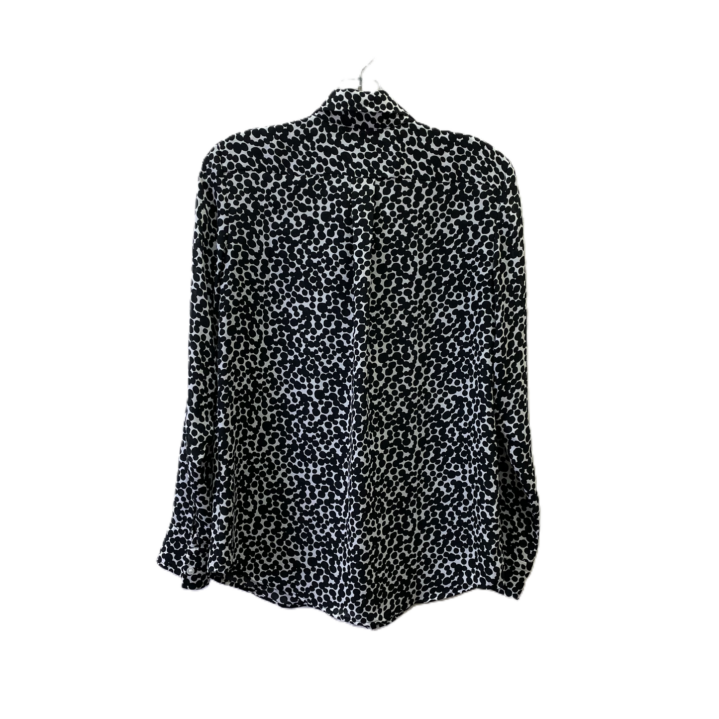 Blouse Long Sleeve By Banana Republic In Black & White, Size: Xs