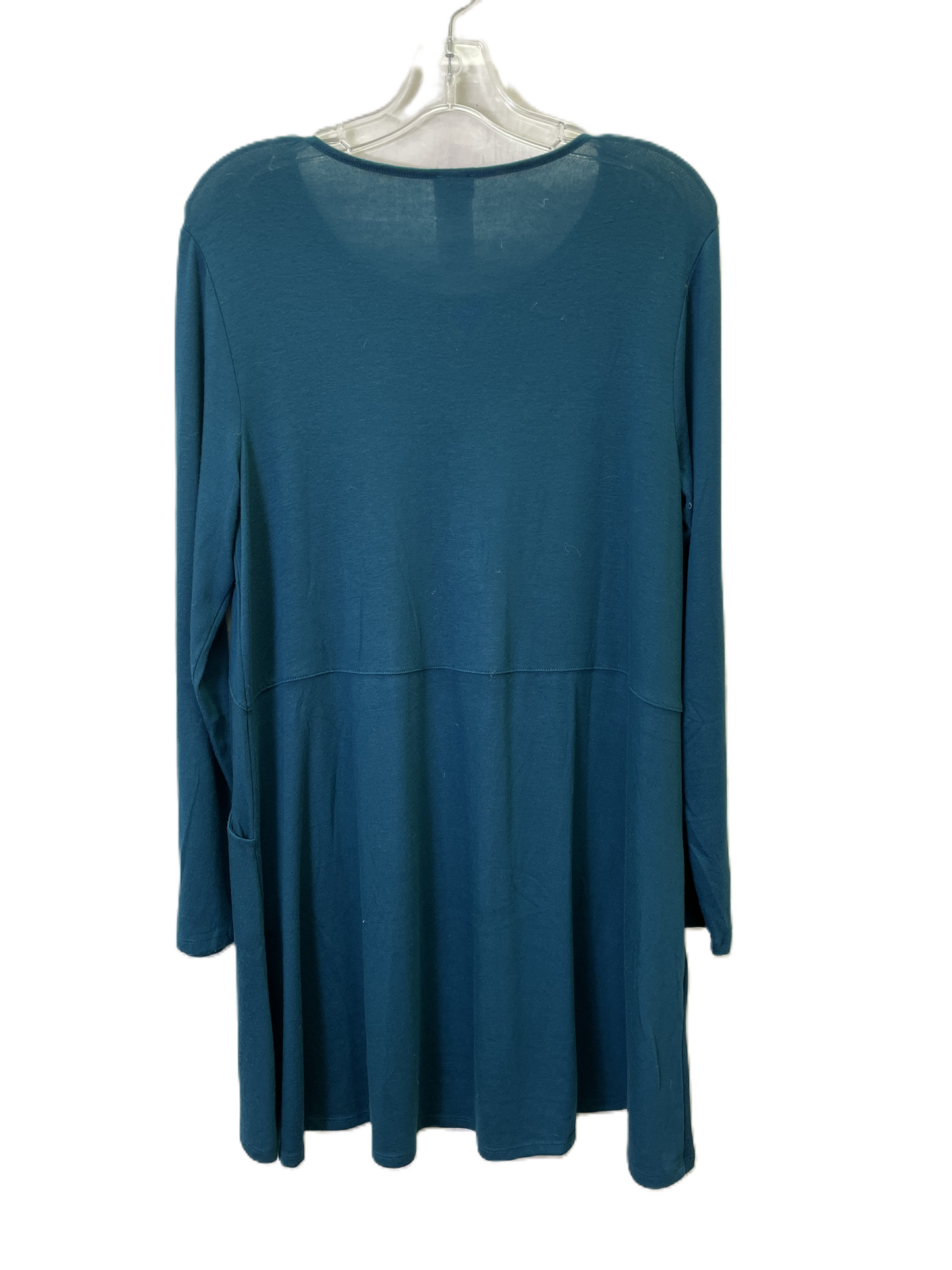 Top Long Sleeve Basic By Chicos In Teal, Size: M