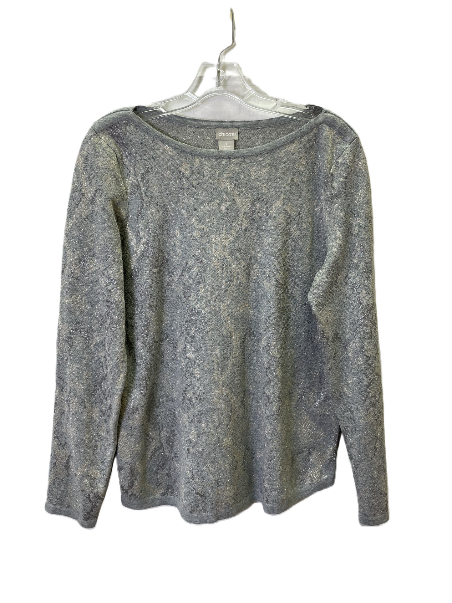 Sweater By Chicos In Grey, Size: M