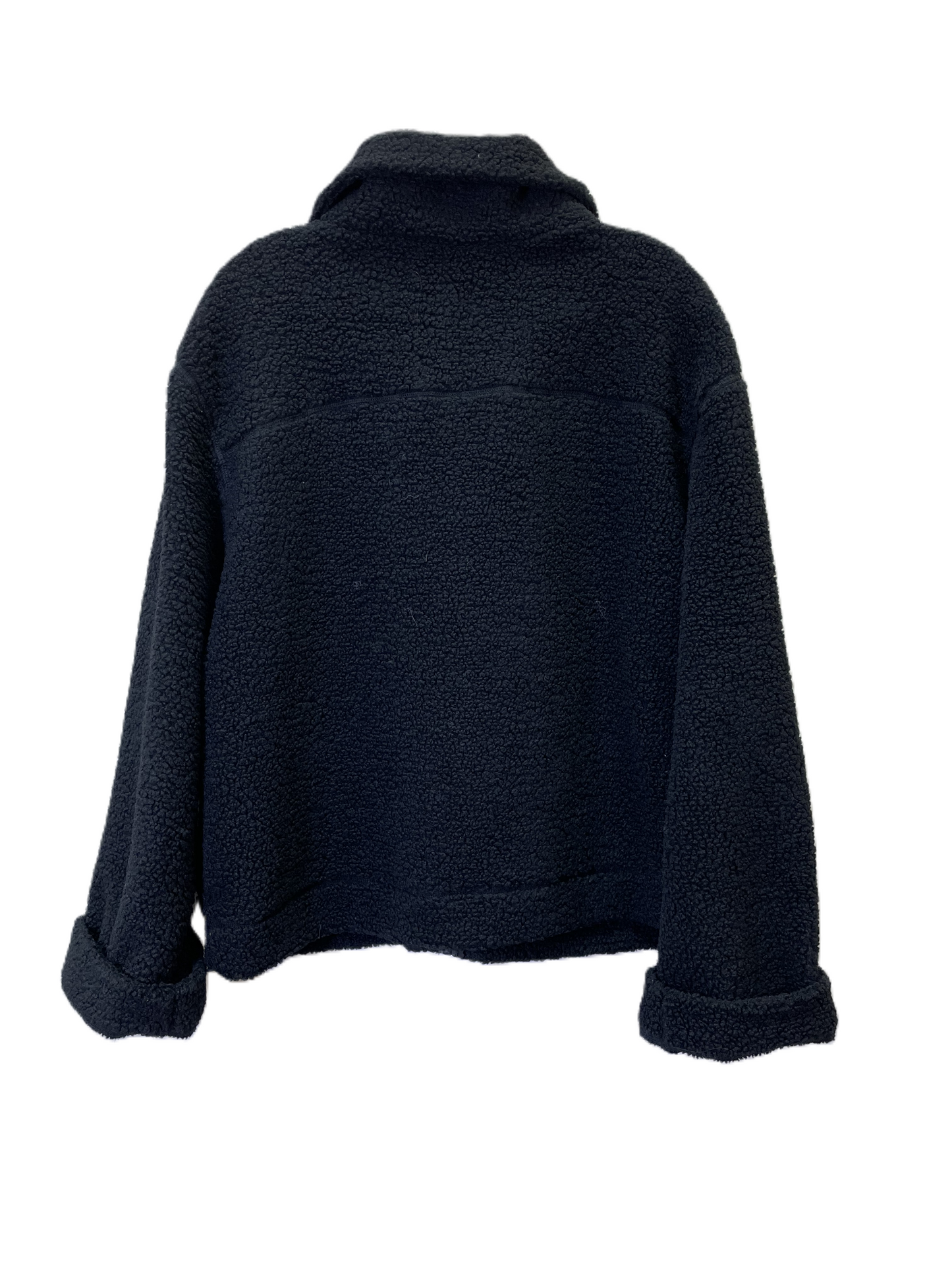 Jacket Fleece By H&m In Black, Size: L