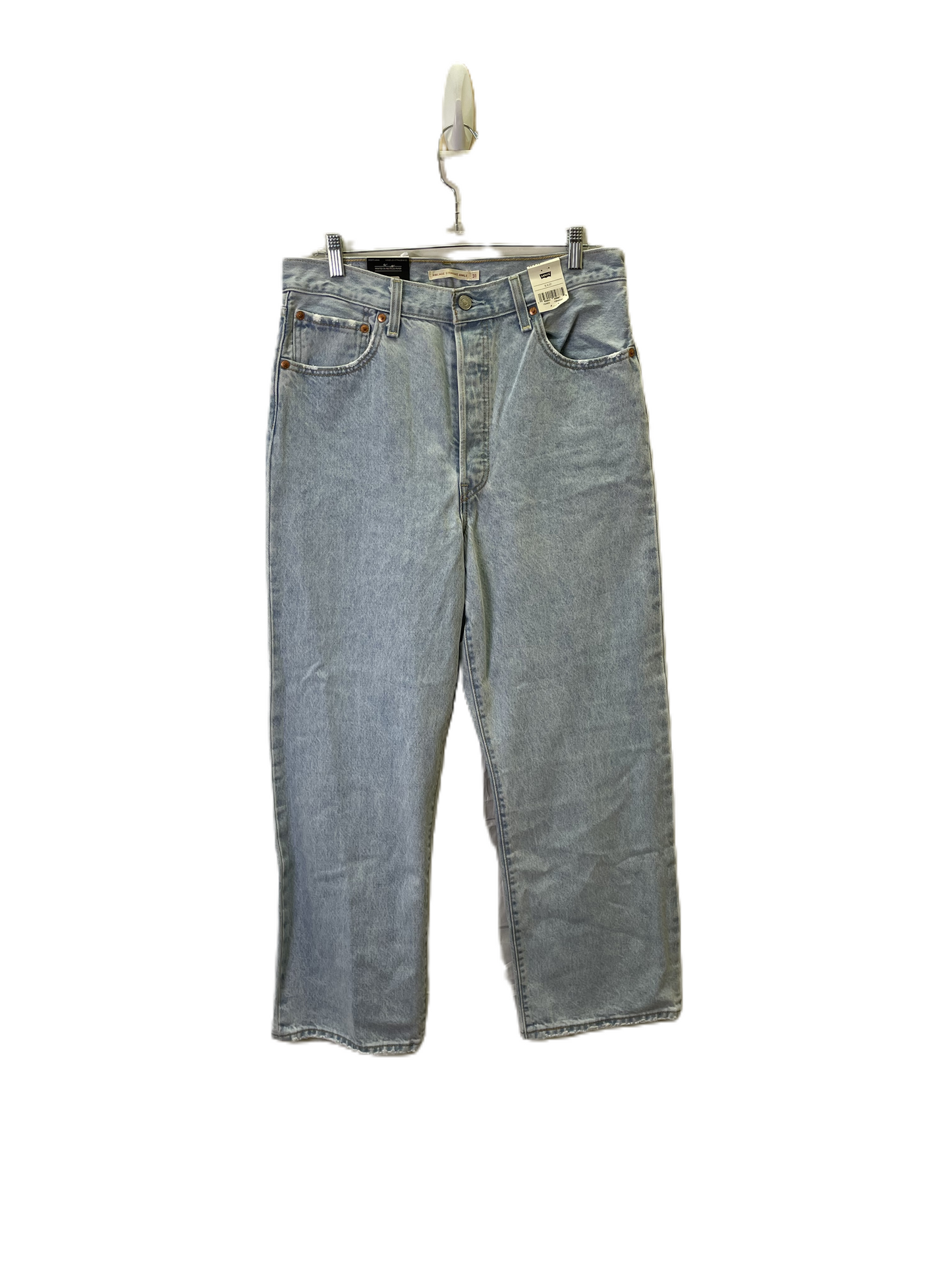 Jeans Straight By Levis In Blue Denim, Size: 10