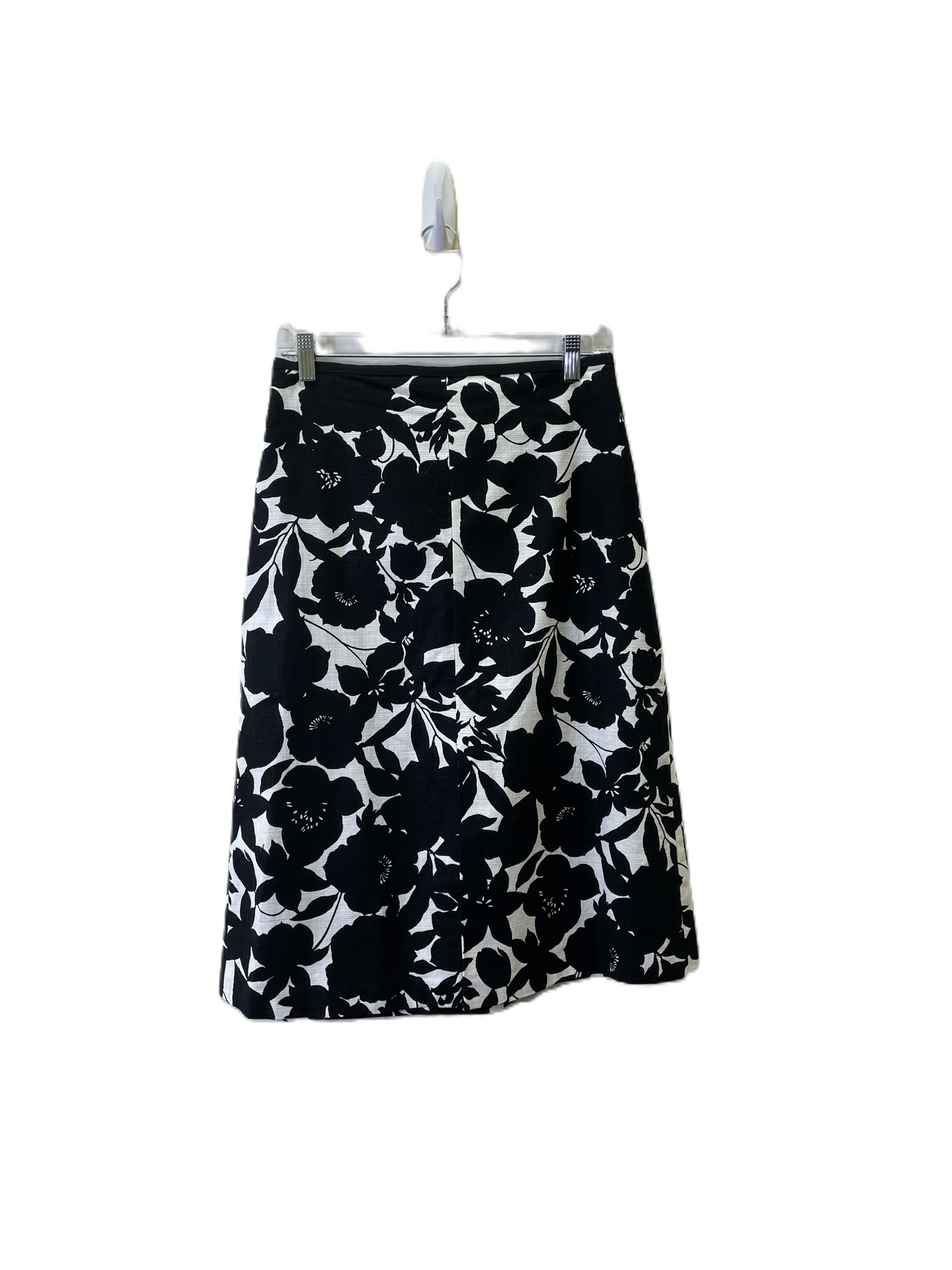 Skirt Midi By Ann Taylor In Black & White, Size: 4