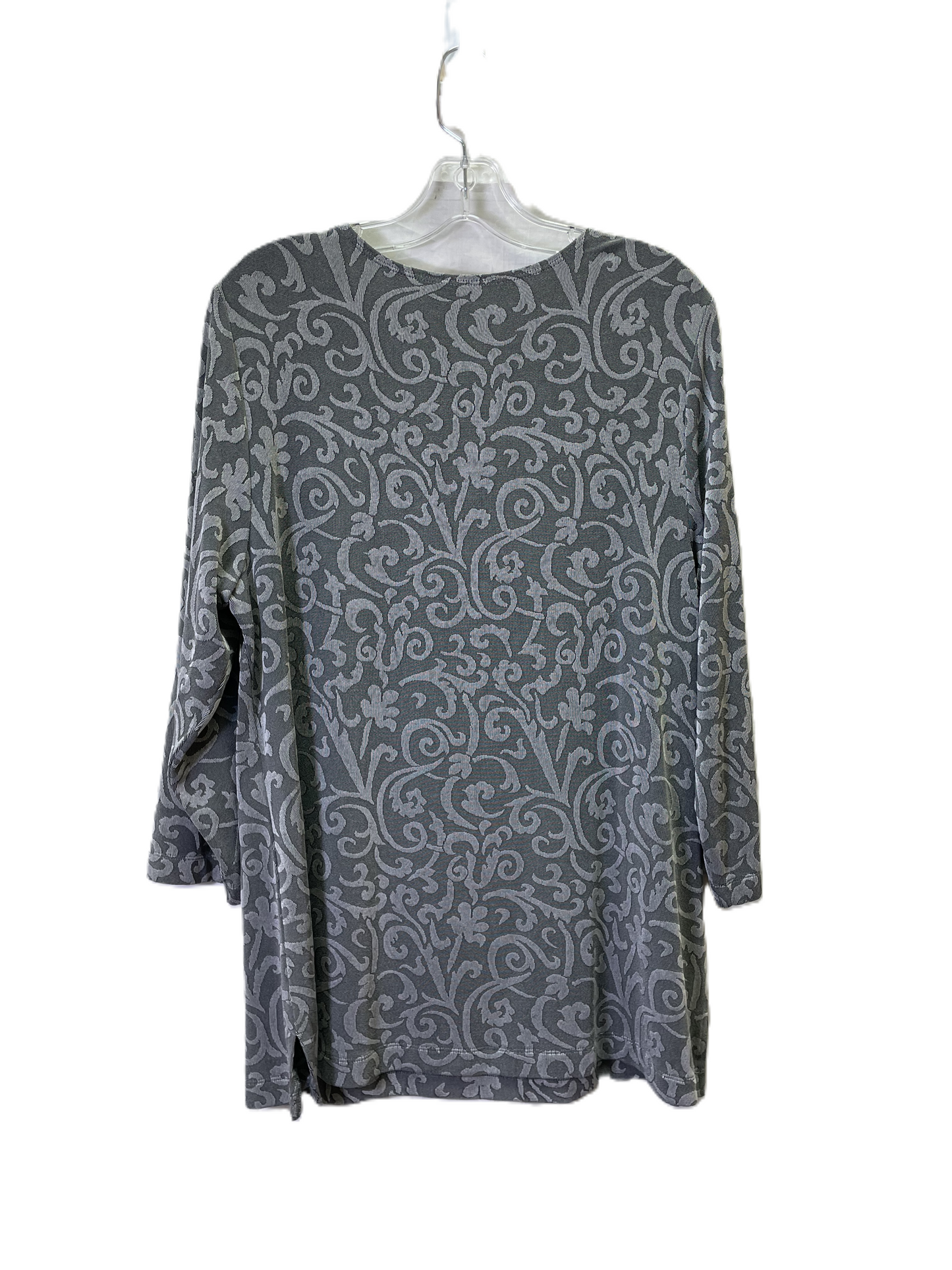 Top Long Sleeve By Chicos In Grey, Size: L