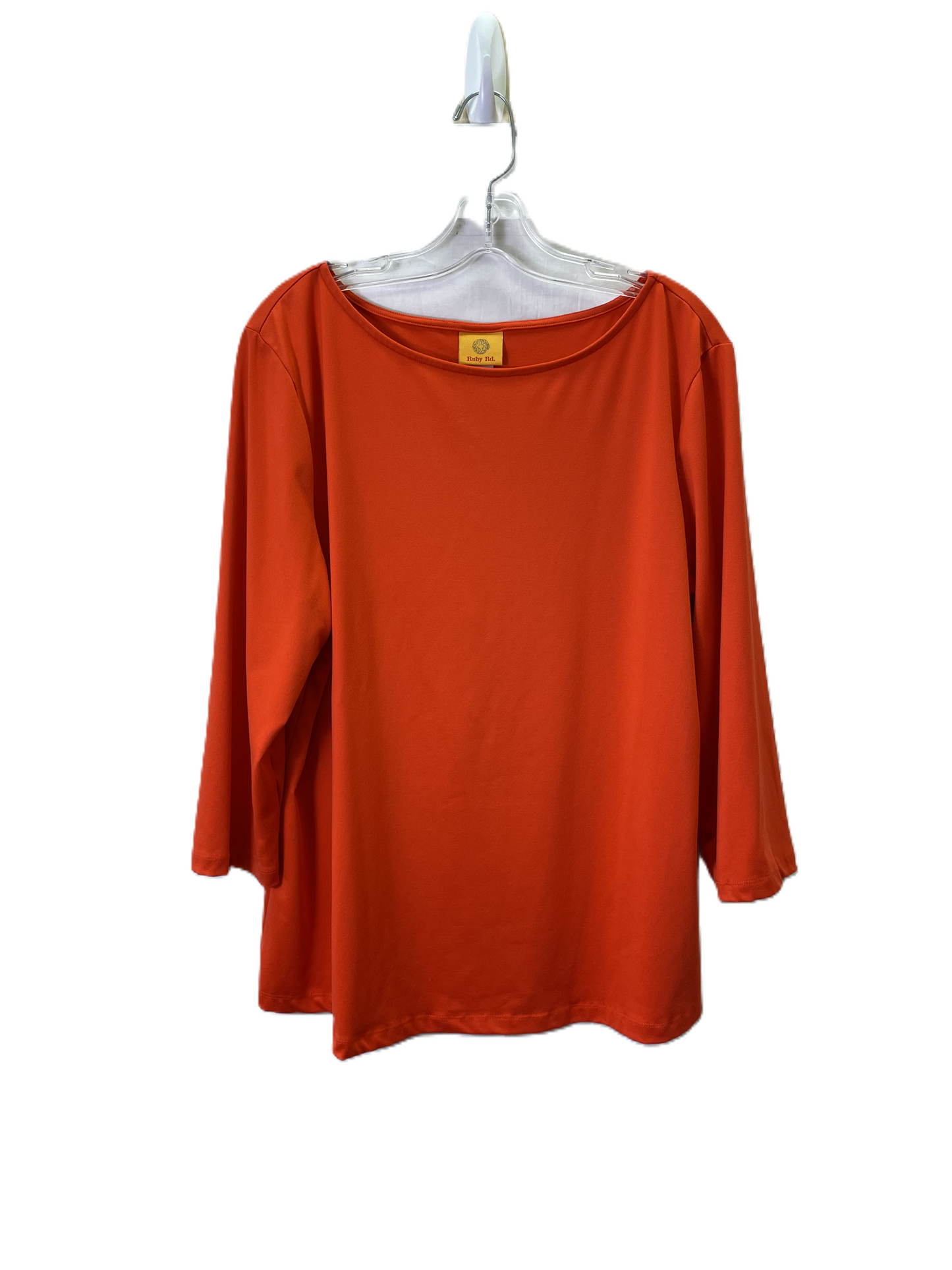 Top Long Sleeve Basic By Ruby Rd In Orange, Size: Xl