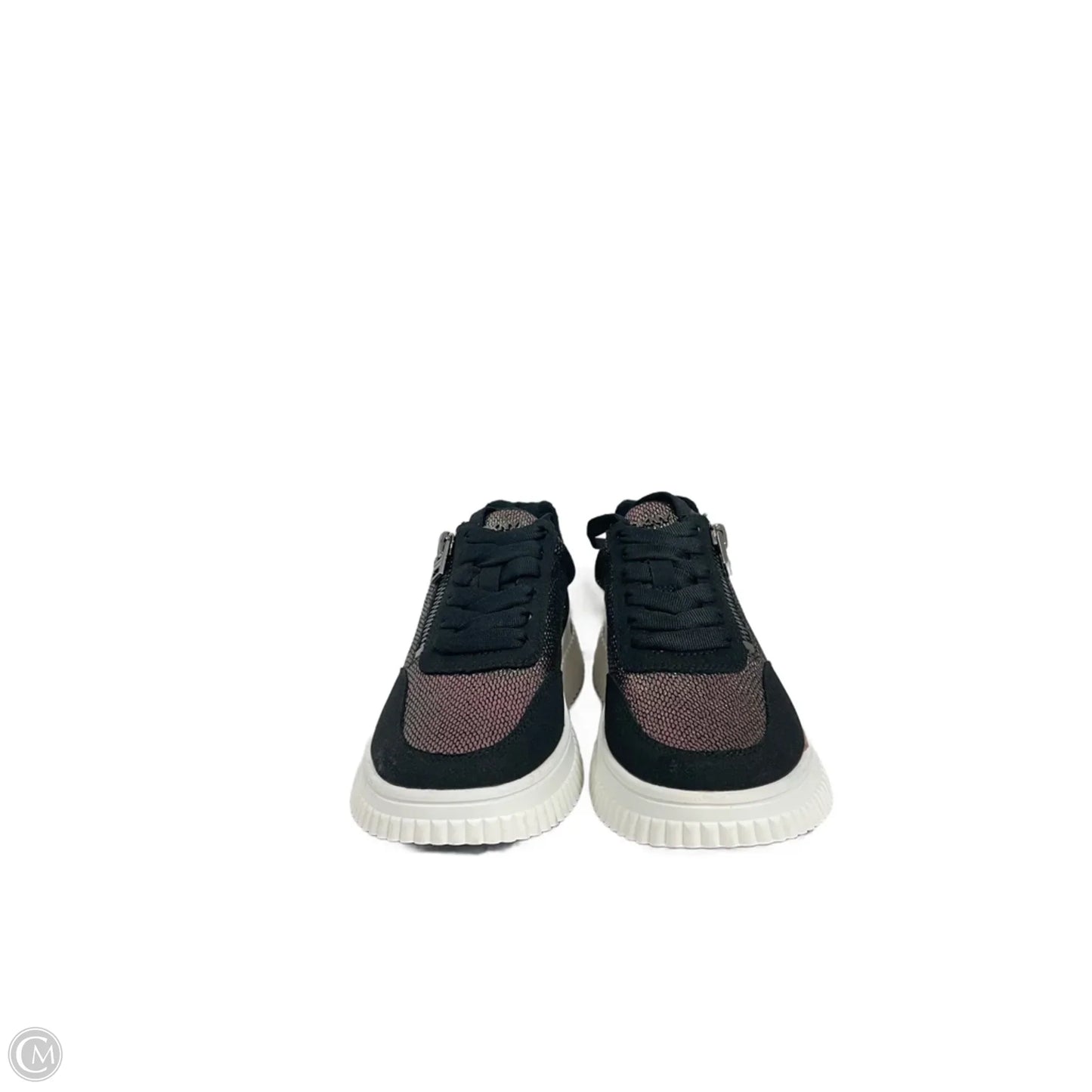 Shoes Sneakers By Dkny In Black & Gold, Size: 7.5