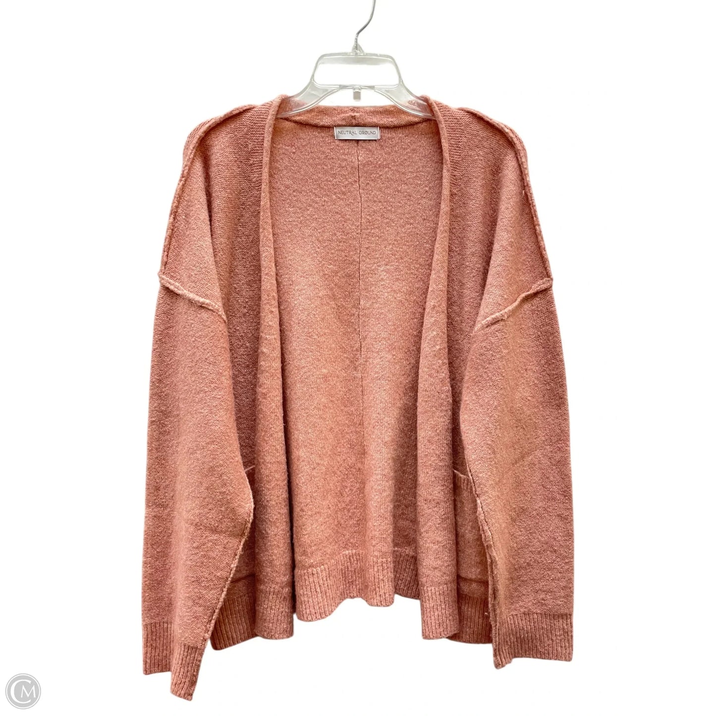 Sweater Cardigan By NEUTRAL GROUND In Pink, Size: M