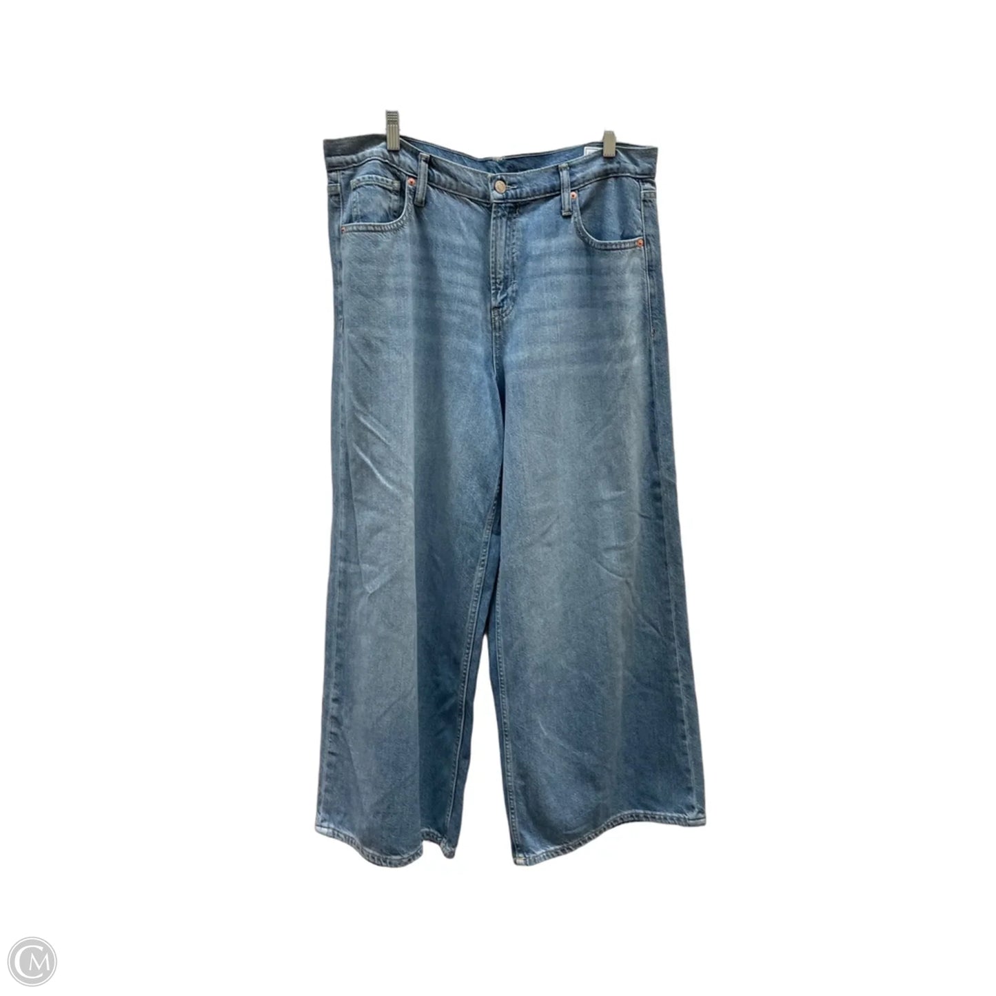Jeans Wide Leg By Gap In Blue Denim, Size: 14