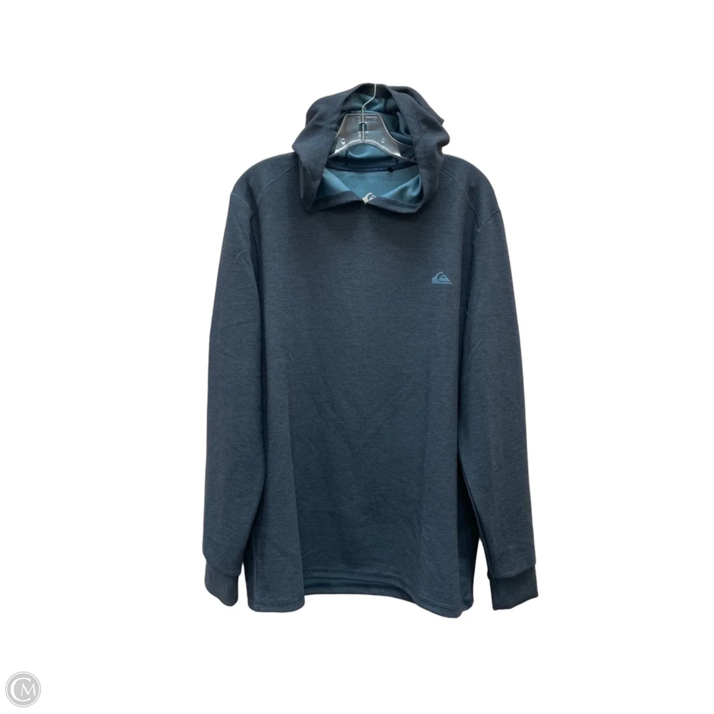Athletic Top Long Sleeve Hoodie By Quicksilver In Blue, Size: L