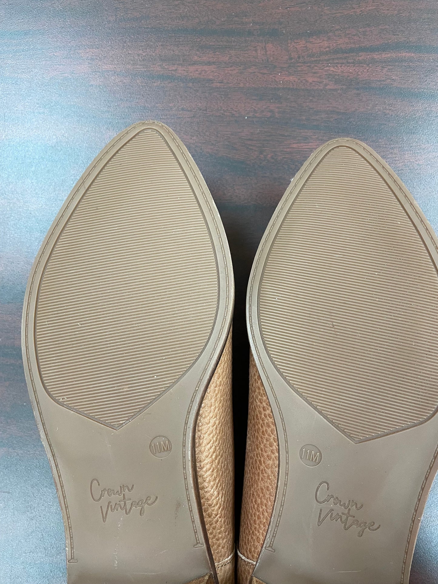 Brown Shoes Flats By Crown Vintage, Size: 11