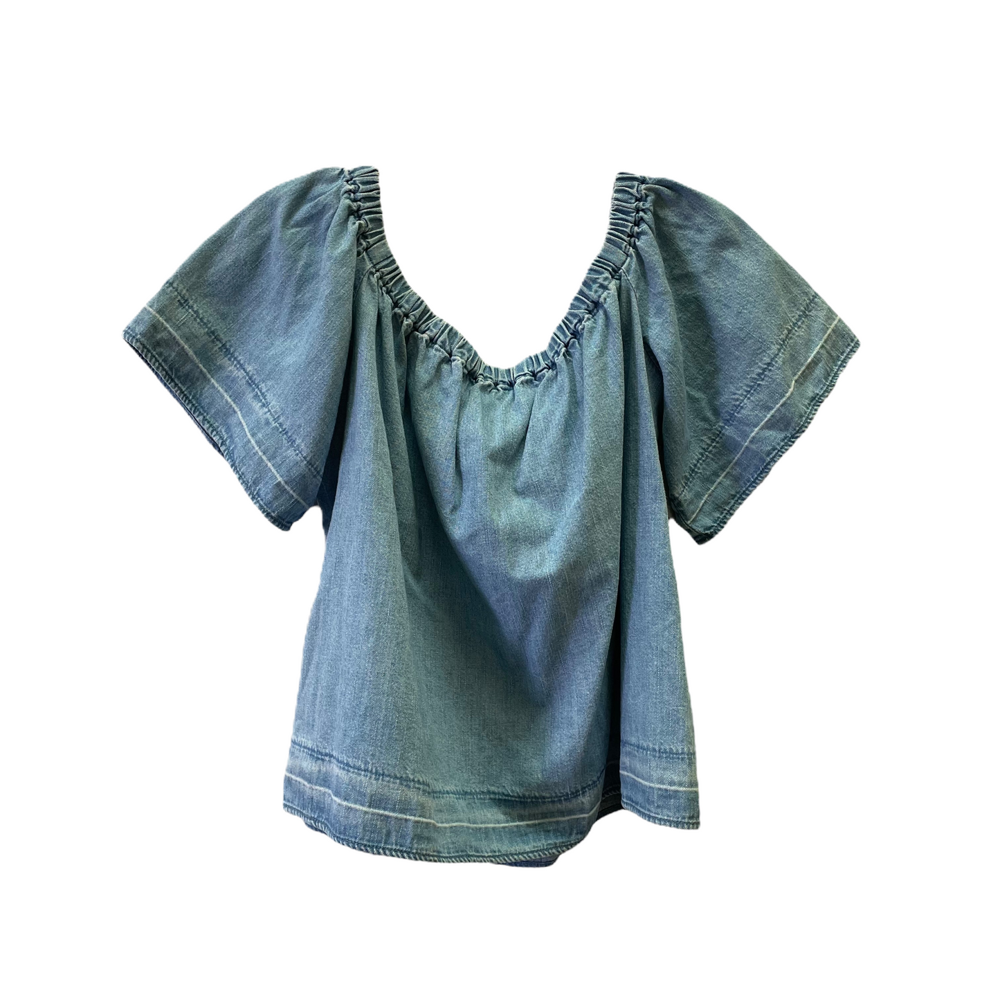 Blue Top Short Sleeve By Adriano Goldschmied, Size: M