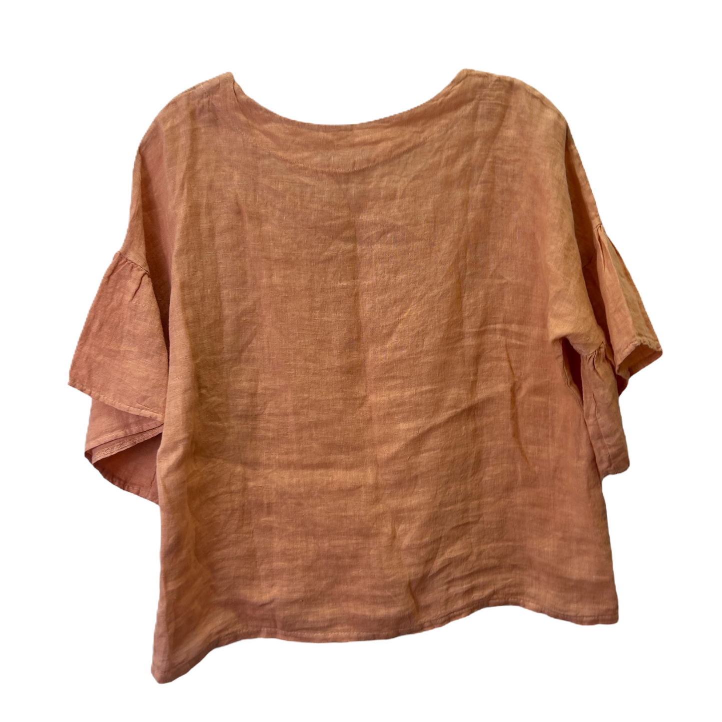 Orange Top Short Sleeve By viola borghi Size: S