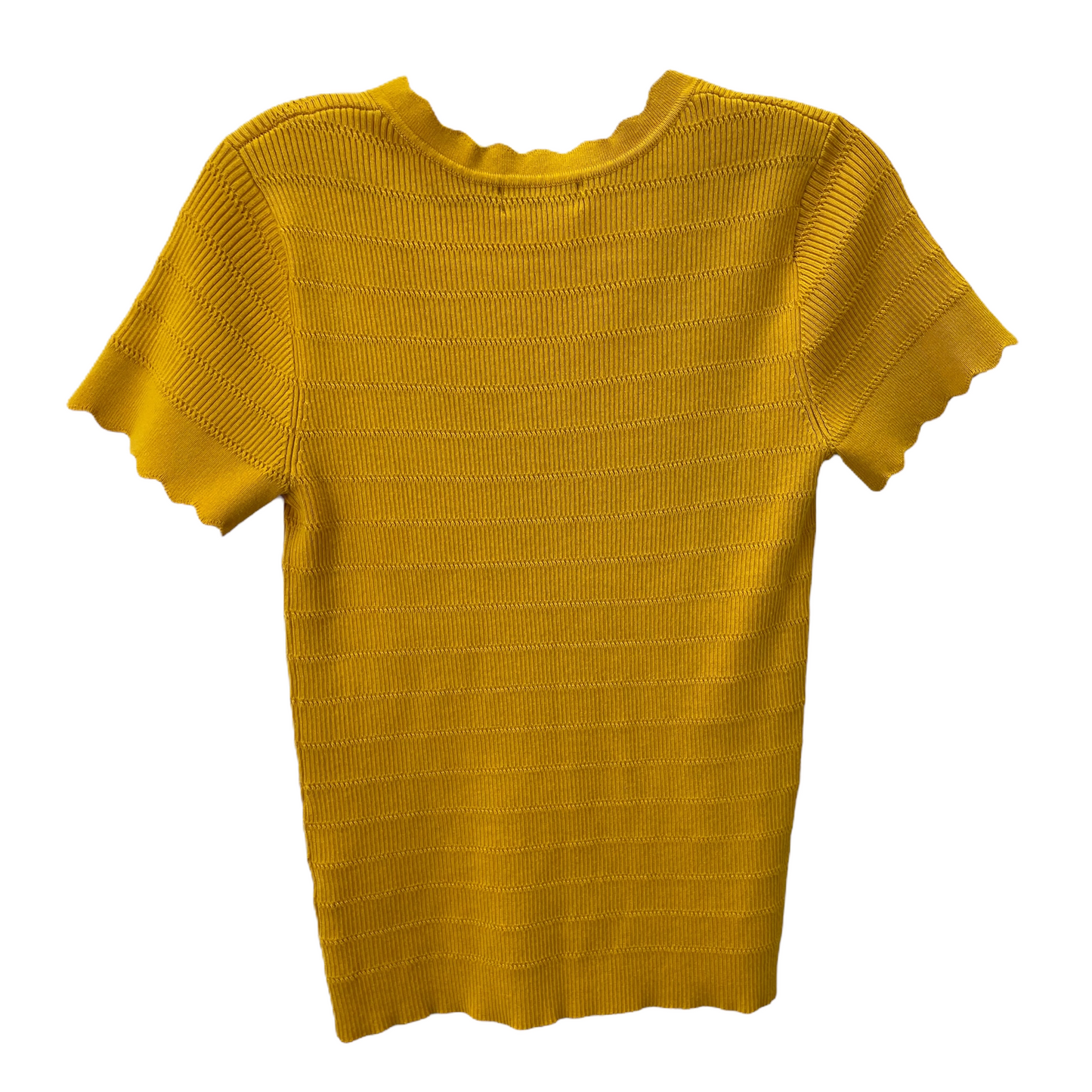 Yellow Top Short Sleeve By Karl Lagerfeld, Size: M