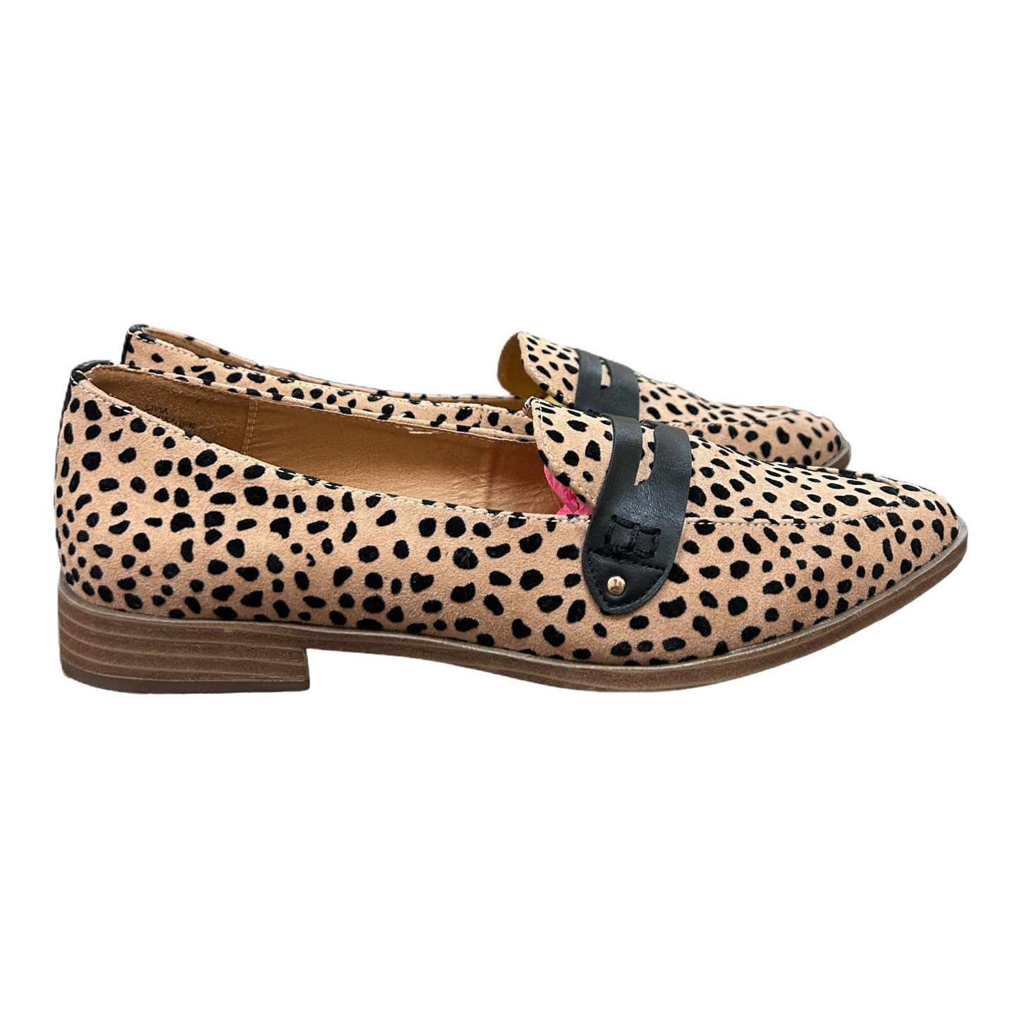 Animal Print Shoes Flats By Just Fab, Size: 9