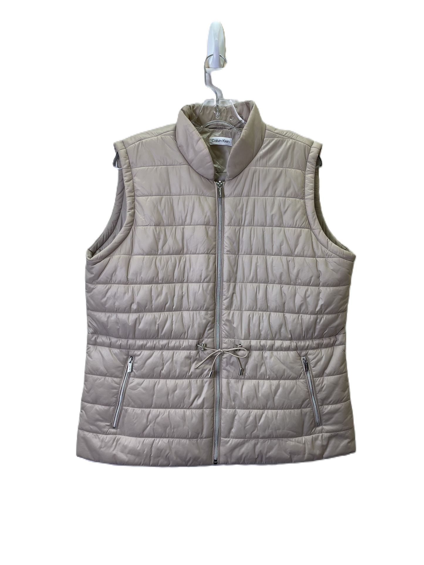 Vest Puffer & Quilted By Calvin Klein In Tan, Size: L