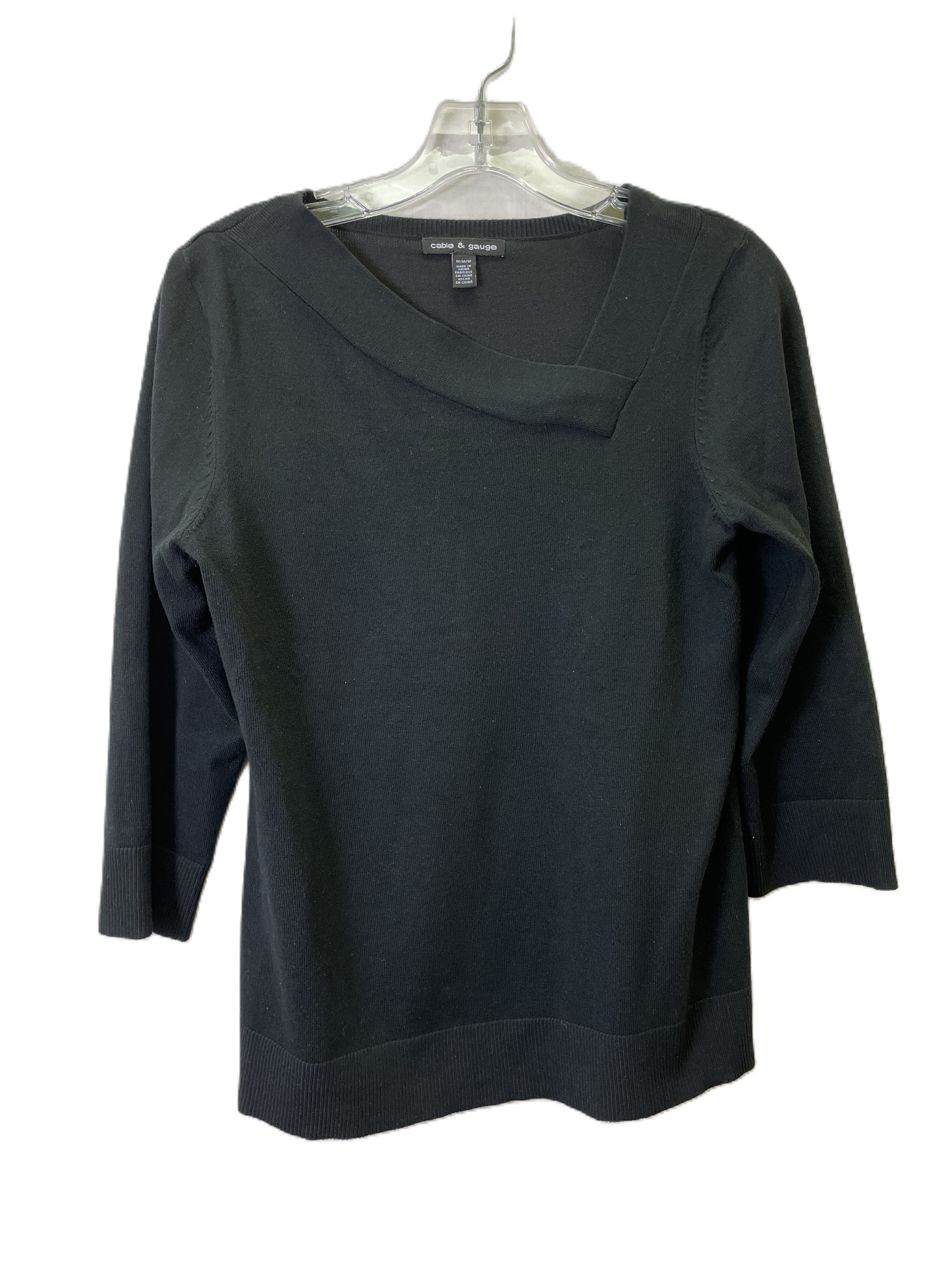 Sweater By Cable And Gauge In Black, Size: M