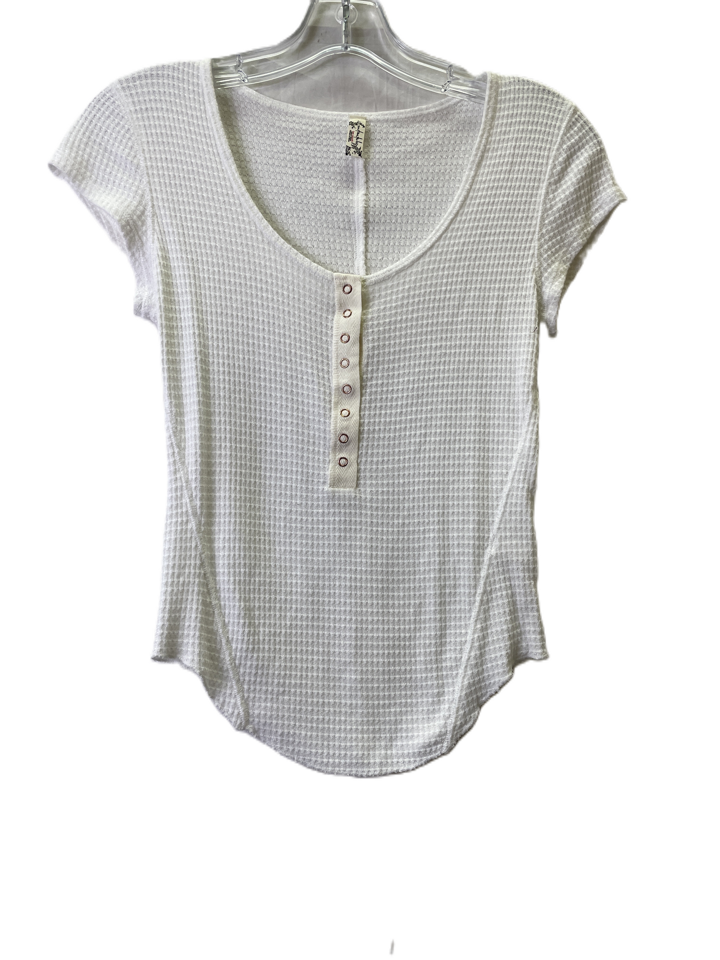 White Top Short Sleeve By Free People, Size: S