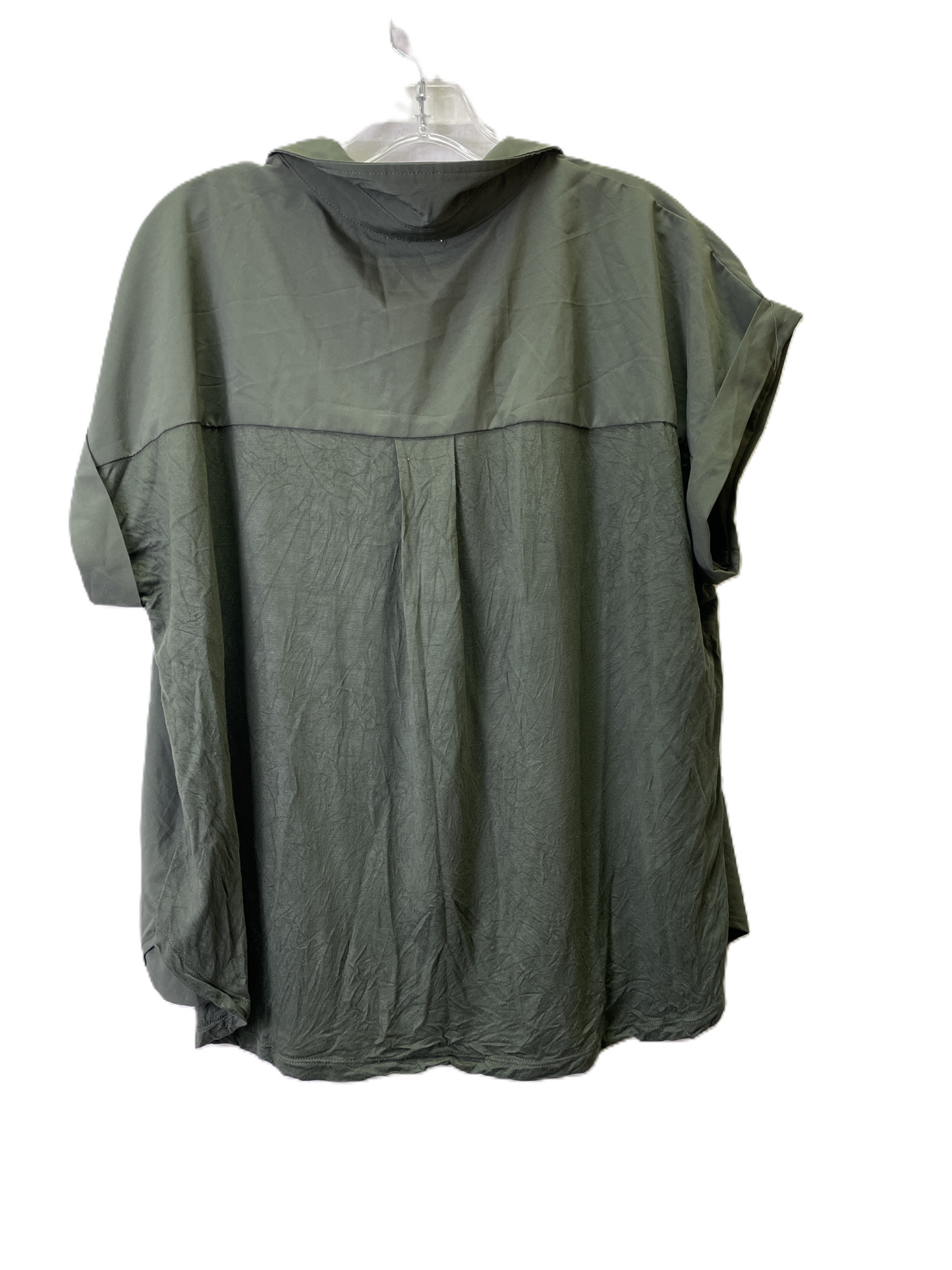 Green Top Short Sleeve By Harper, Size: Xl