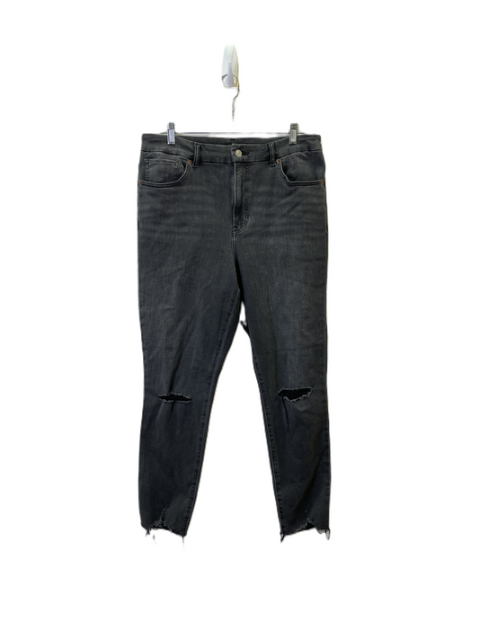 Jeans Skinny By Express In Black Denim, Size: L