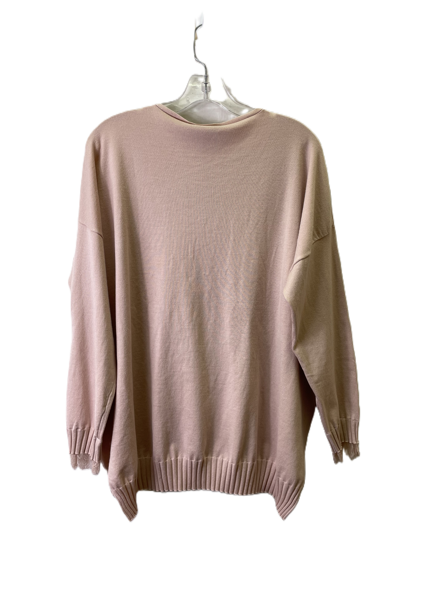 Sweater By Adrianna Papell In Pink, Size: L