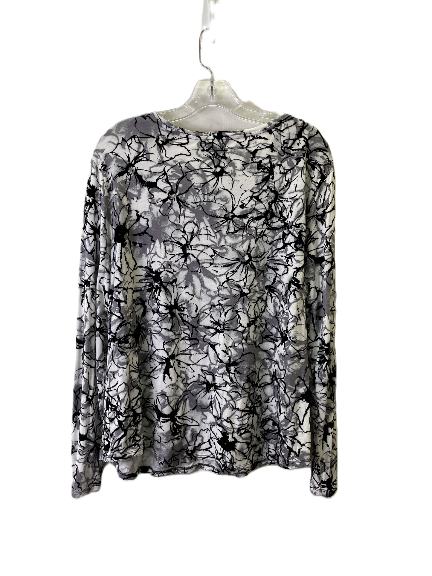 Top Long Sleeve By Simply Vera In Black & White, Size: Xl