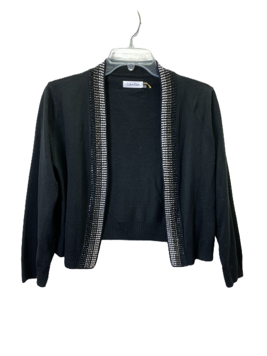 Sweater Cardigan By Calvin Klein In Black, Size: 1x