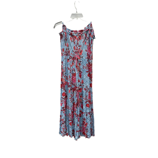 Dress Casual Midi By Knox Rose In Blue & Red, Size: M