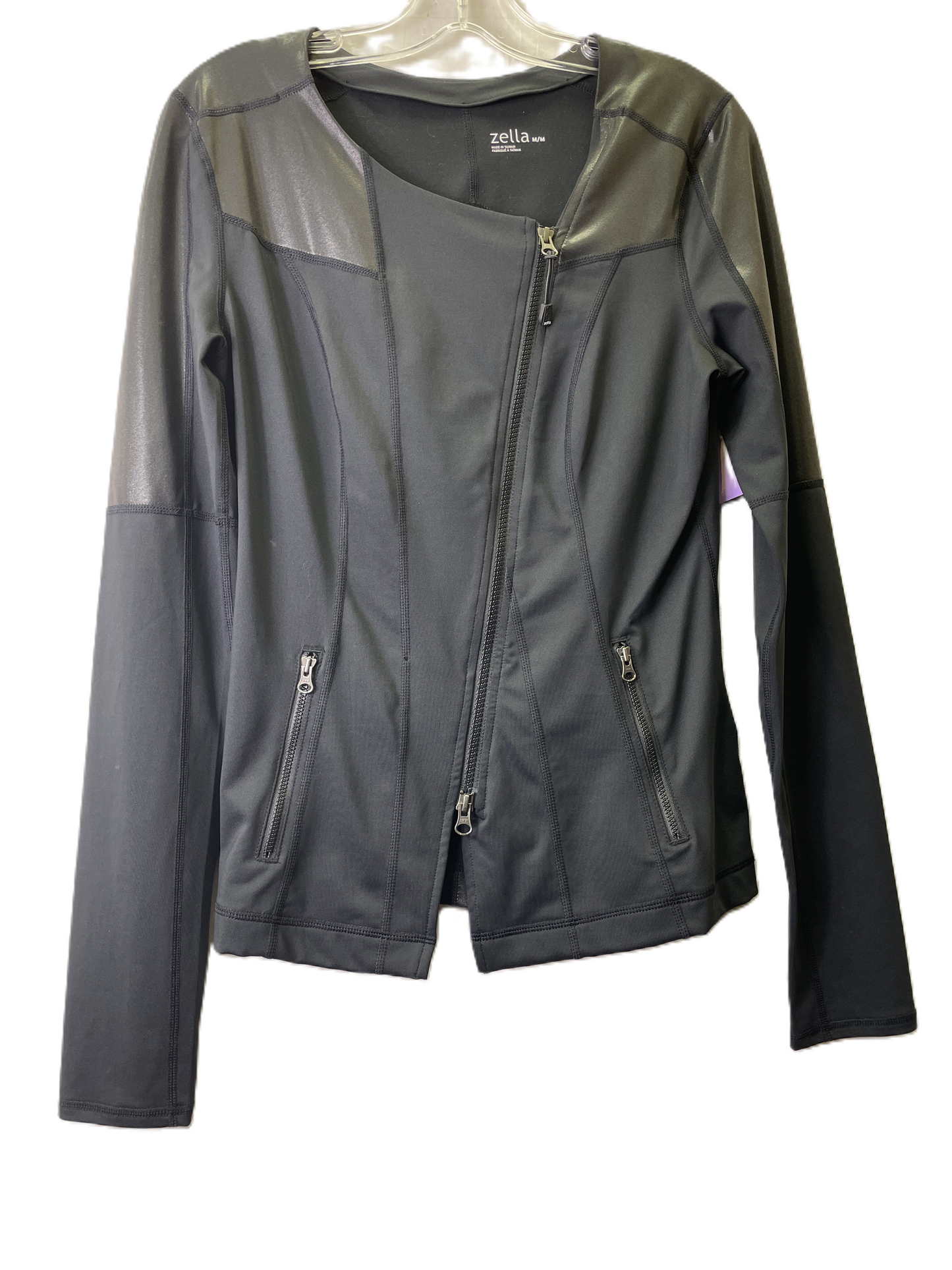 Black Jacket Moto By Zella, Size: M