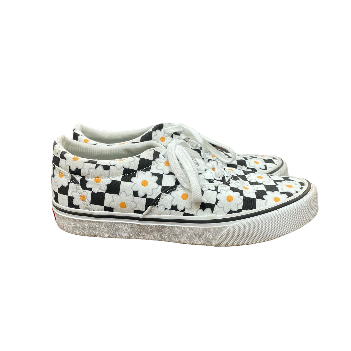 Black & White Shoes Sneakers By Vans, Size: 7.5