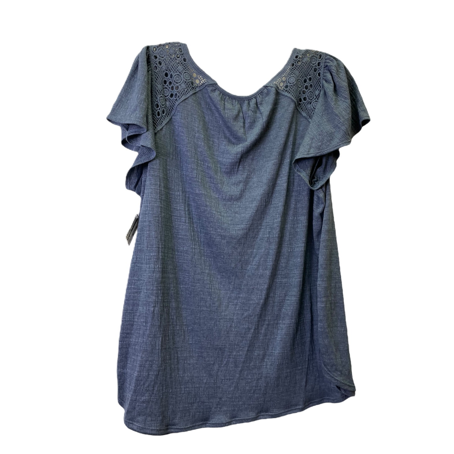 Blue Top Short Sleeve By Max Studio, Size: 1x