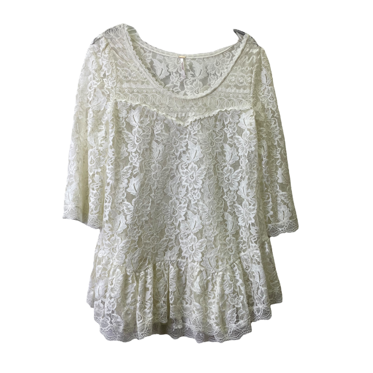 Ivory Top 3/4 Sleeve By Free People, Size: S
