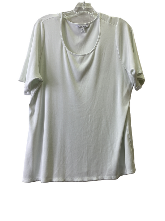 Top Short Sleeve By Hawthorn In White, Size: 3x