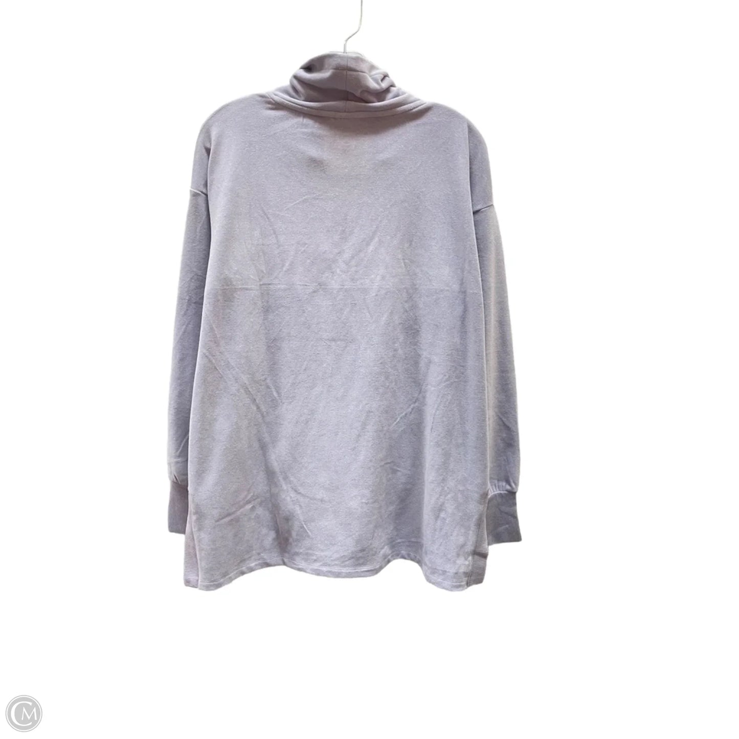 Athletic Top Long Sleeve Collar By Rbx In Purple, Size: L