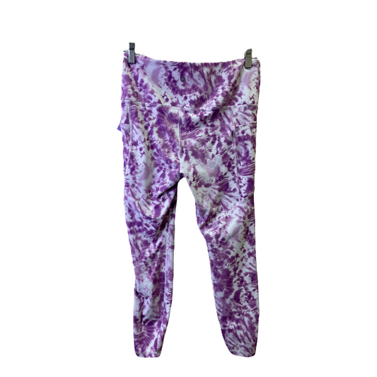 Purple & White Athletic Leggings By Rbx, Size: M
