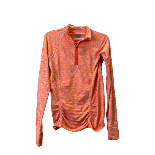 Orange Athletic Top Long Sleeve Collar By Athleta, Size: M