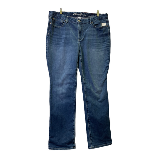 Blue Denim Jeans Straight By Eddie Bauer, Size: 16