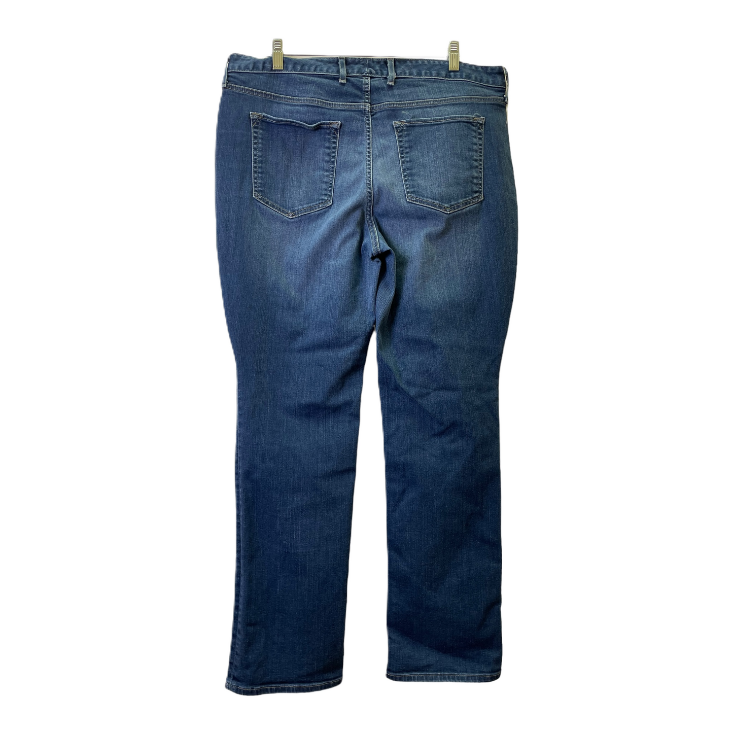 Blue Denim Jeans Straight By Eddie Bauer, Size: 16