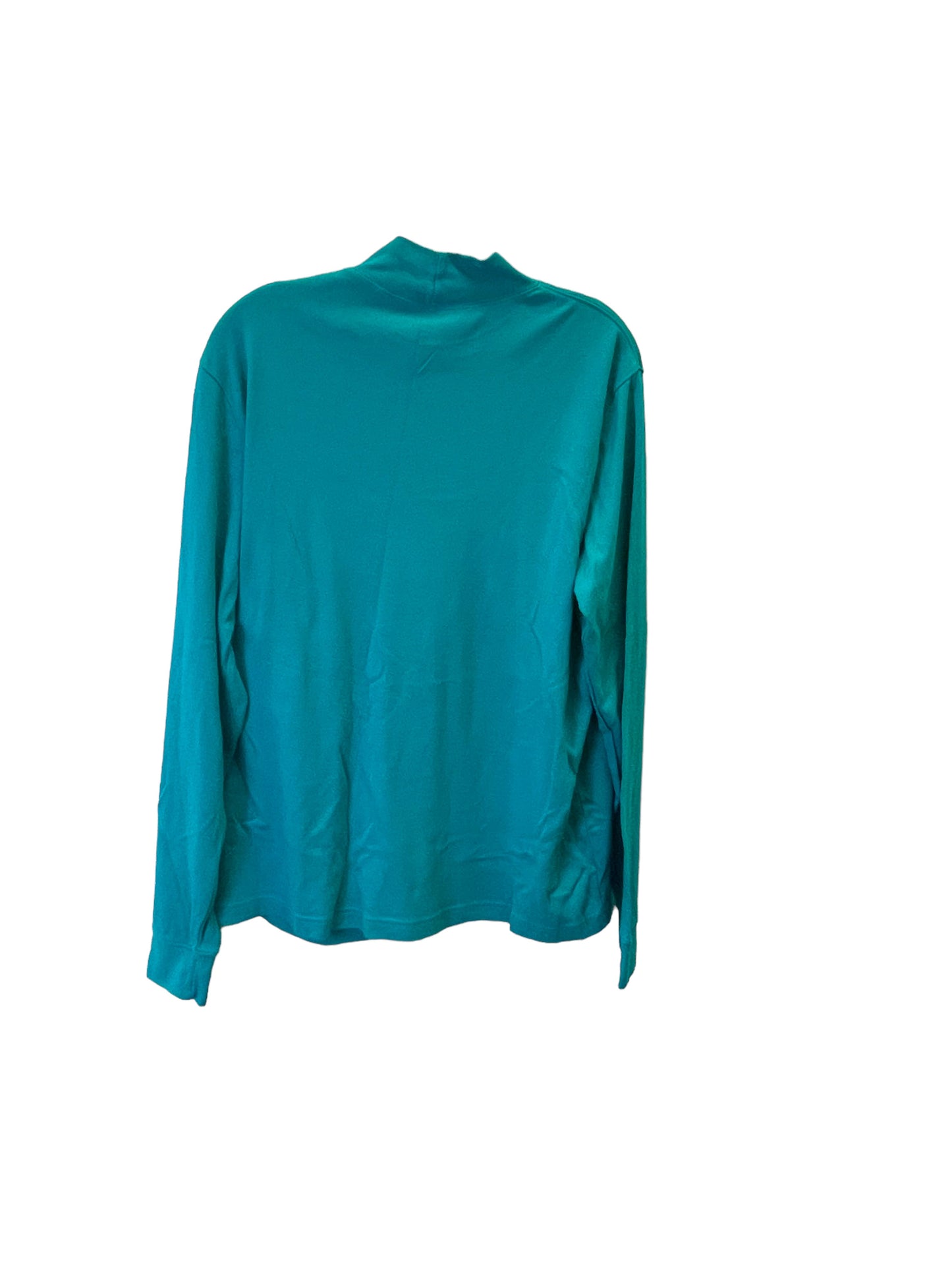 Aqua Top Long Sleeve By Lands End, Size: Xl