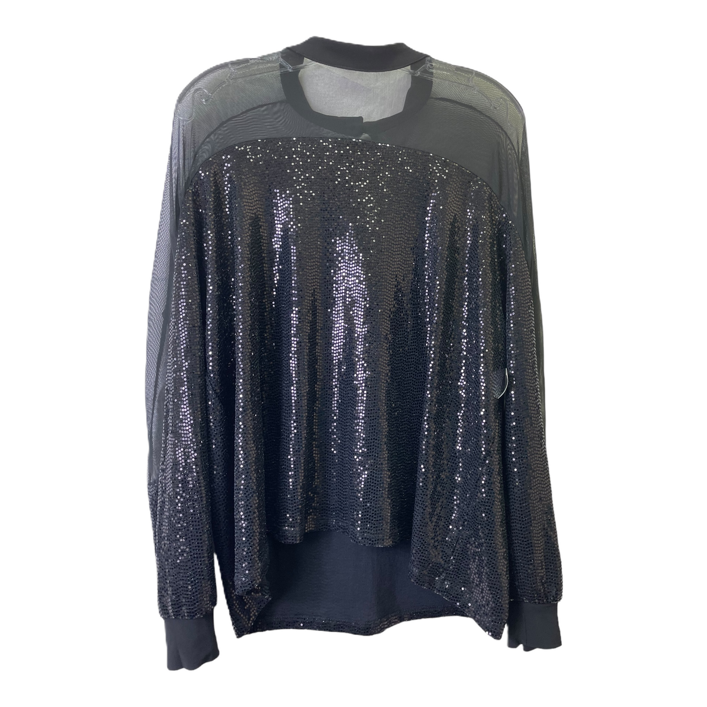 Black Top Long Sleeve By Nine West, Size: L