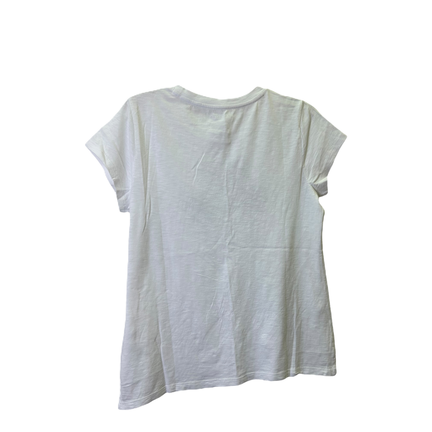 White Top Short Sleeve Basic By Talbots, Size: S