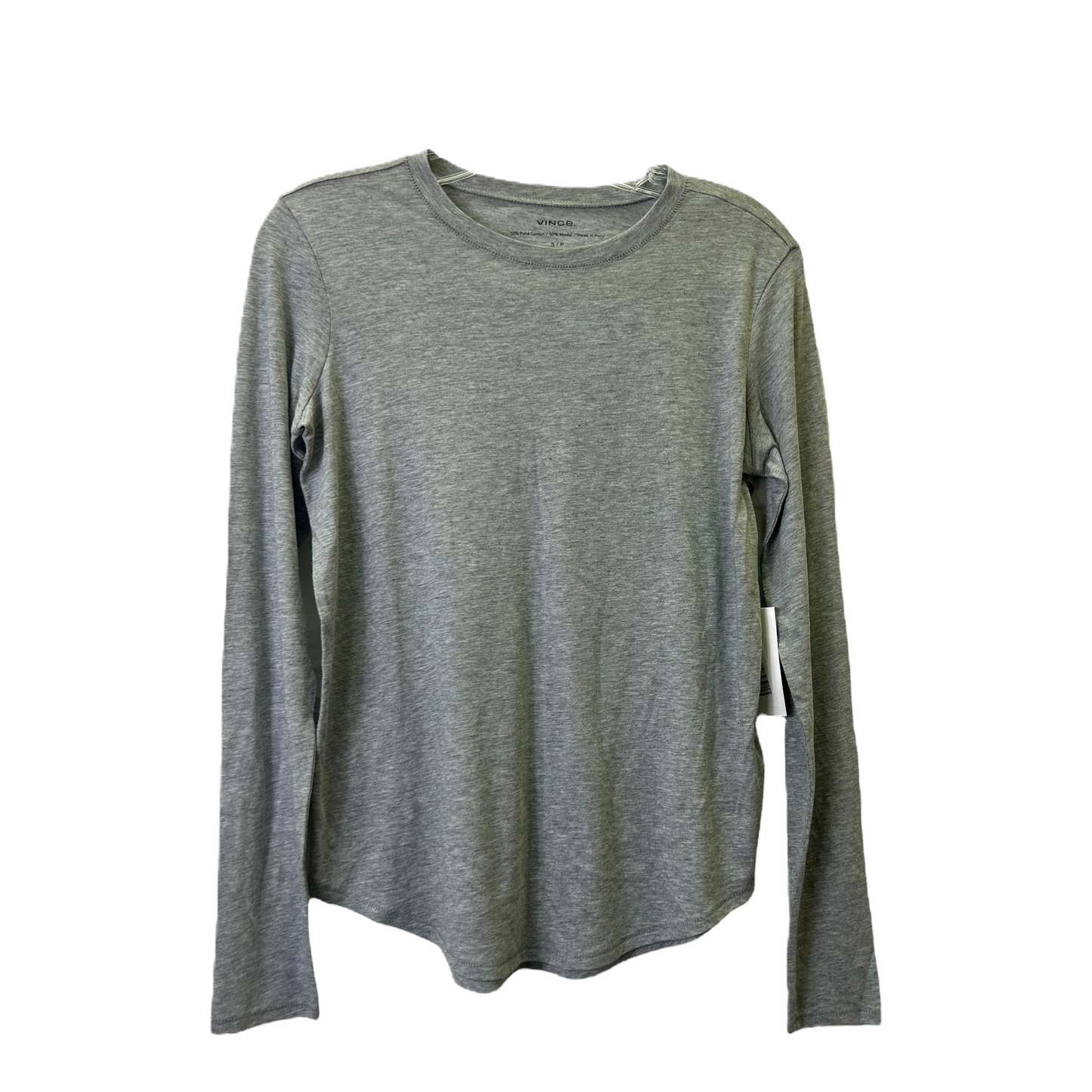 Grey Top Long Sleeve Basic By Vince, Size: S