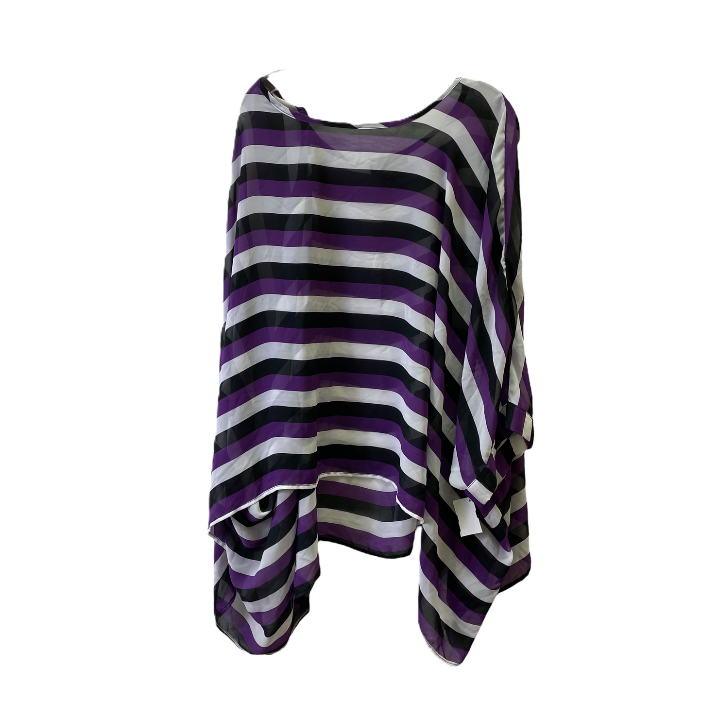 Purple Top Short Sleeve Basic By Ashley Stewart, Size: 2x