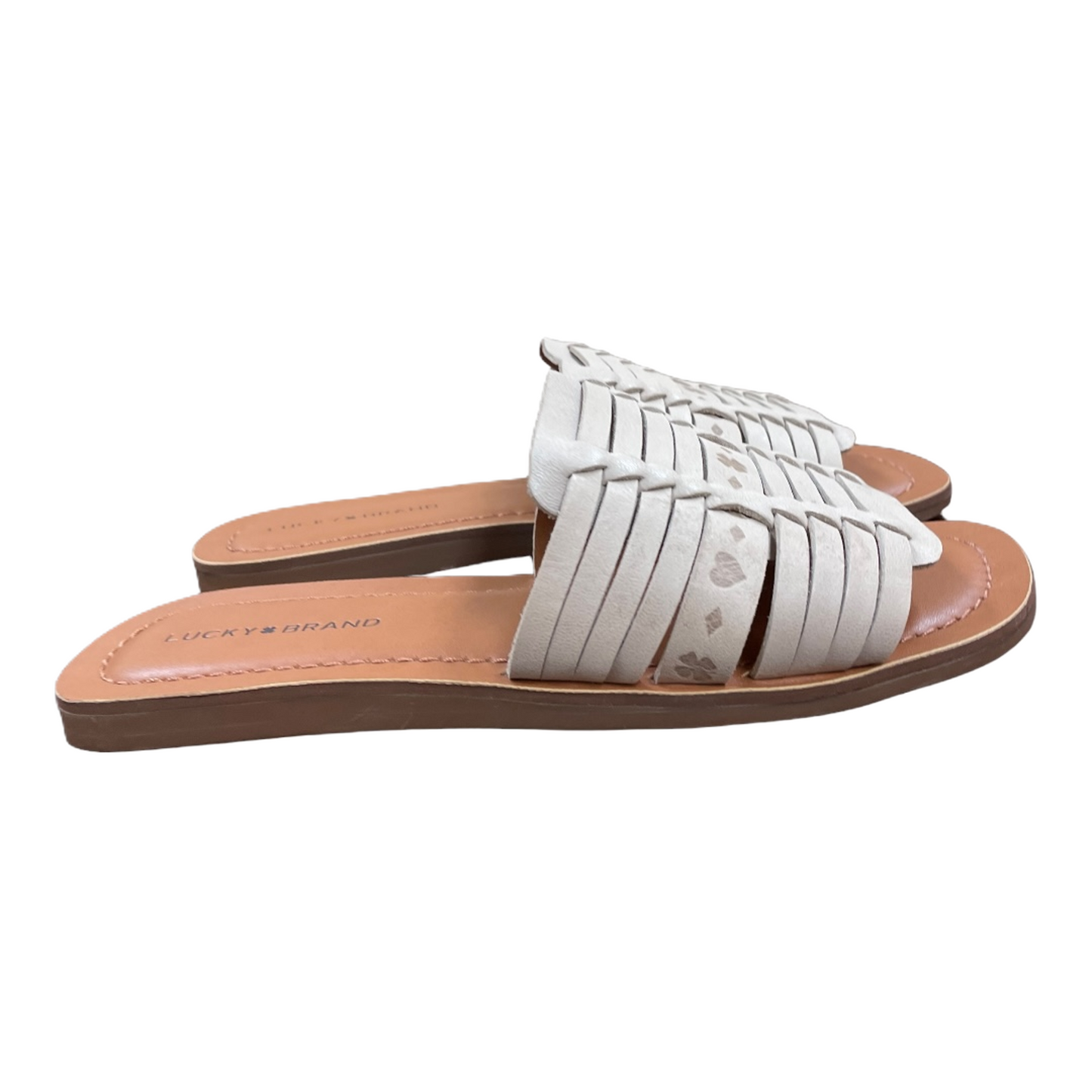 Taupe Sandals Flats By Lucky Brand, Size: 7