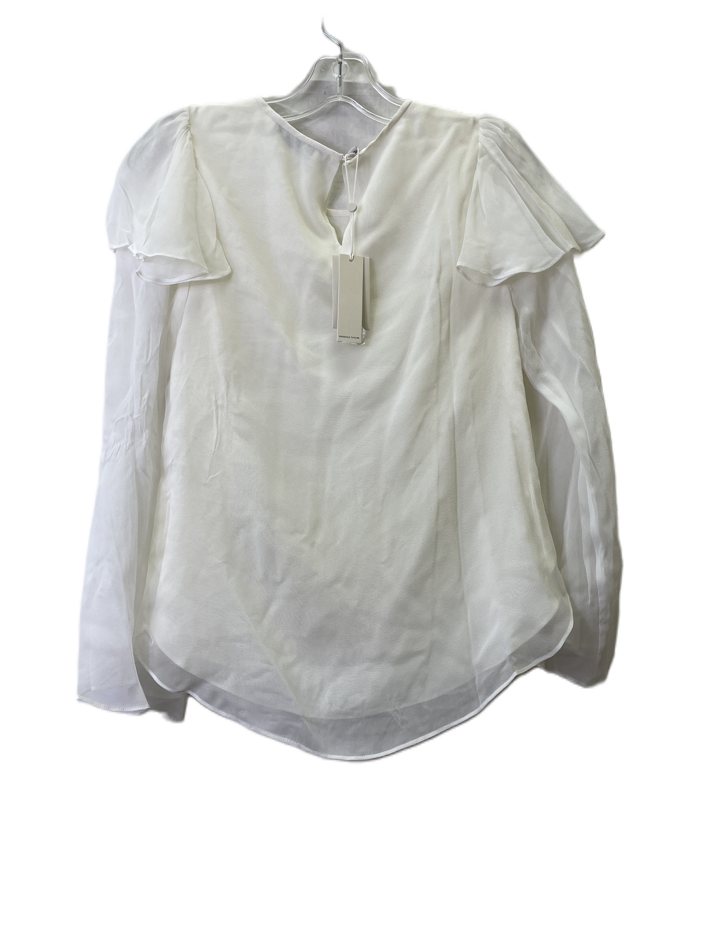 Cream Top Long Sleeve Basic By Rebecca Taylor, Size: S